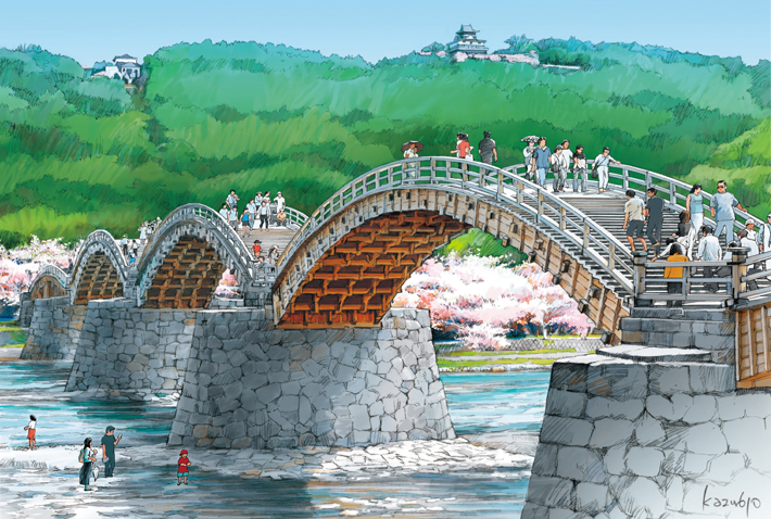 Primavera en Iwakuni / Puente de Kintai-kyo