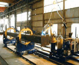 Figure 3-2: Welding system for column large assembly