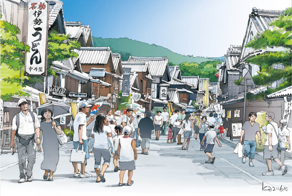 A Shrine Town in Summer: Ise