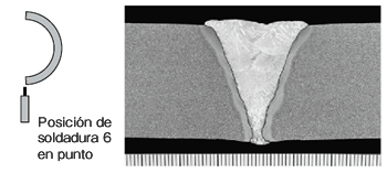 Figure 13: Macrostructure of the weld metal in the 6 o’clock position