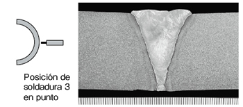 Figure 15: Macrostructure of the weld metal in the 3 o’clock position