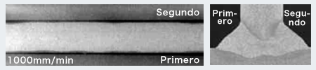 Figura 15: Resultado RT (película de rayos X) y forma de penetración por el proceso HTM