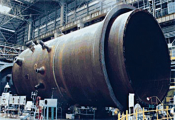 Reactor pressure vessels require an integrated
manufacturing technique wherein base metals are matched with welding consumables of high and consistent quality.