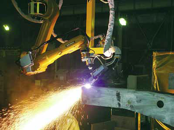 Figure 5: Plasma cutting robot system