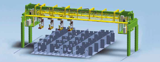 Figure 5: The ARCMAN™ robot and robot-carry (the ARCMAN™ set) arrangement for a block