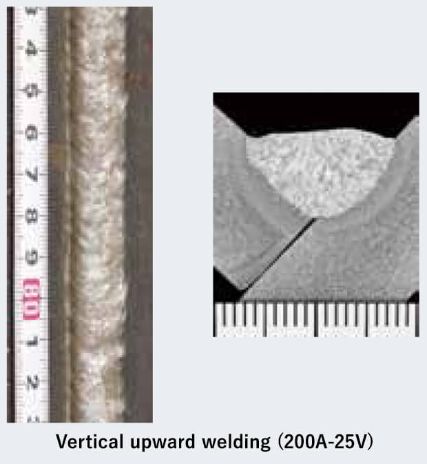 Vertical upward welding (200A-25V)