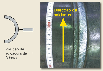 Figure 8: Bead appearance of the weld metal in the 3 o’clockposition