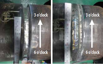 Figure 11: Fourth-pass bead appearance Figure 12: Cap-pass bead appearance