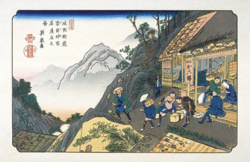 Imagem de Ukiyo-e: Fornecida pelo museu de arte de Kisoji