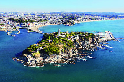 Vista panorâmica de Enoshima<